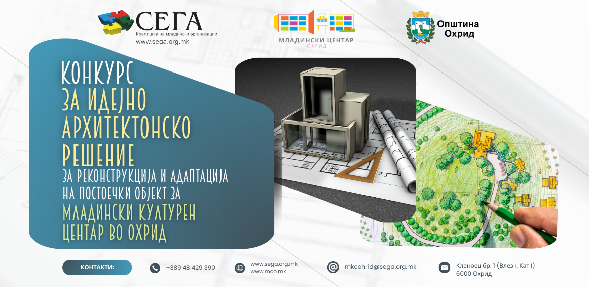 Конкурс за идејно архитектонско решение за реконструкција и адаптација на постоечки објект за Младински Културен Центар Охрид